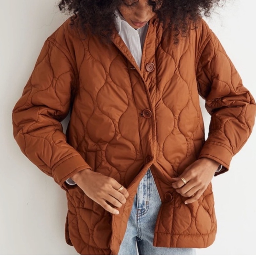 Madewell Brown Quilted Puffer Jacket